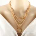 Summer coin sexy alloy multilayer necklace fashion charm clavicle chain